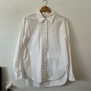 Babaton Oversized White Button Up Shirt